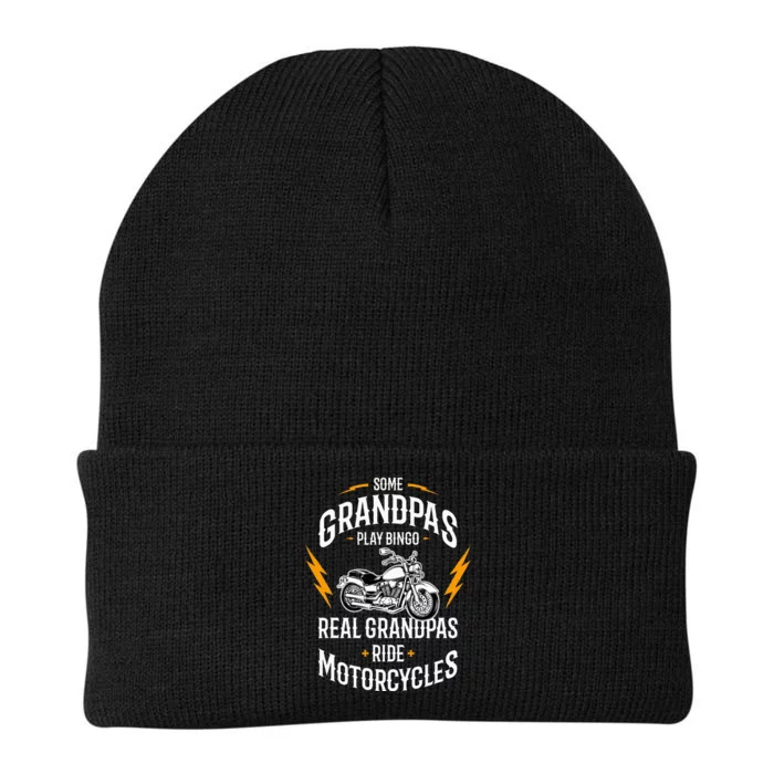 Some Grandpas Play Bingo Real Grandpas Ride Motorcycles Knit Cap Winter Beanie