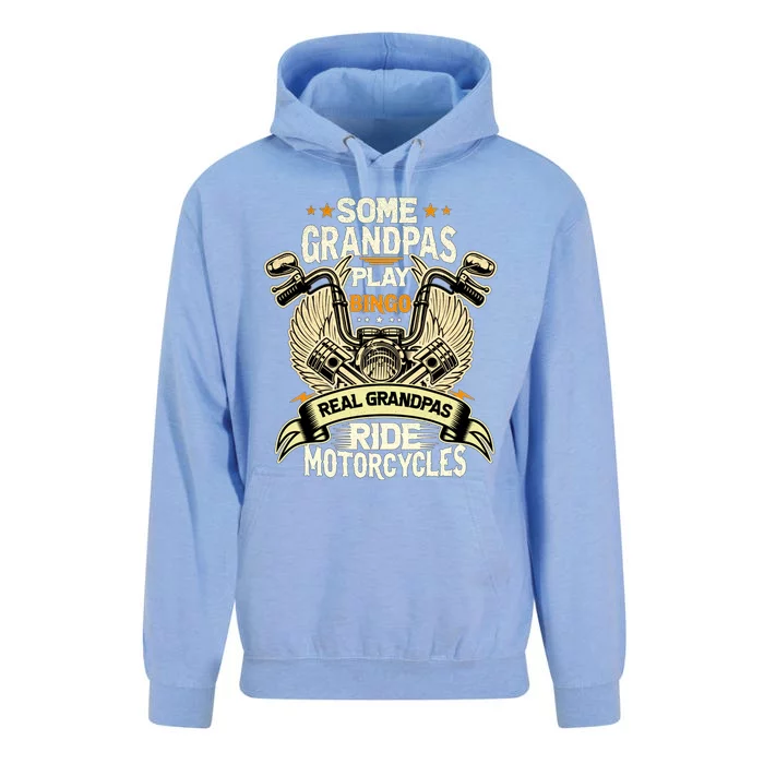 Some Grandpas Play Bingo Real Grandpas Ride Motorcycles Gift Unisex Surf Hoodie