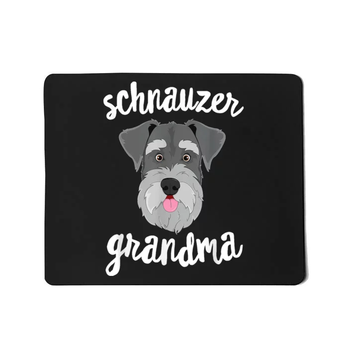 Schnauzer Grandma Pawma Dog Grandparents Grand Maw Mousepad