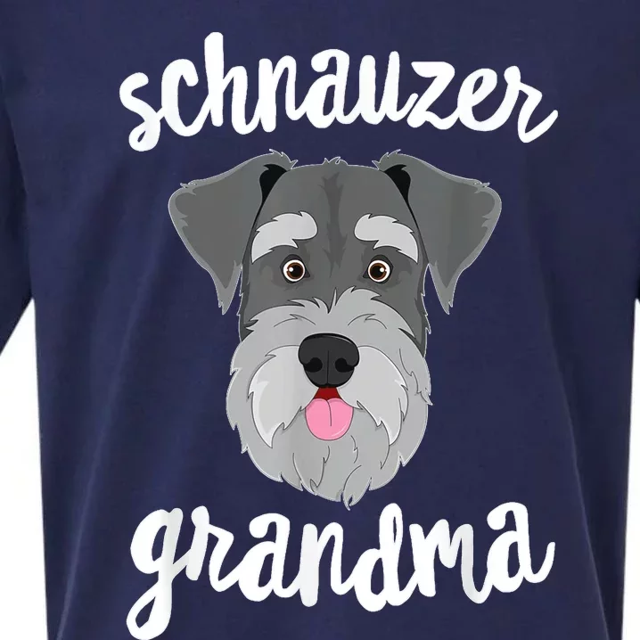 Schnauzer Grandma Pawma Dog Grandparents Grand Maw Sueded Cloud Jersey T-Shirt