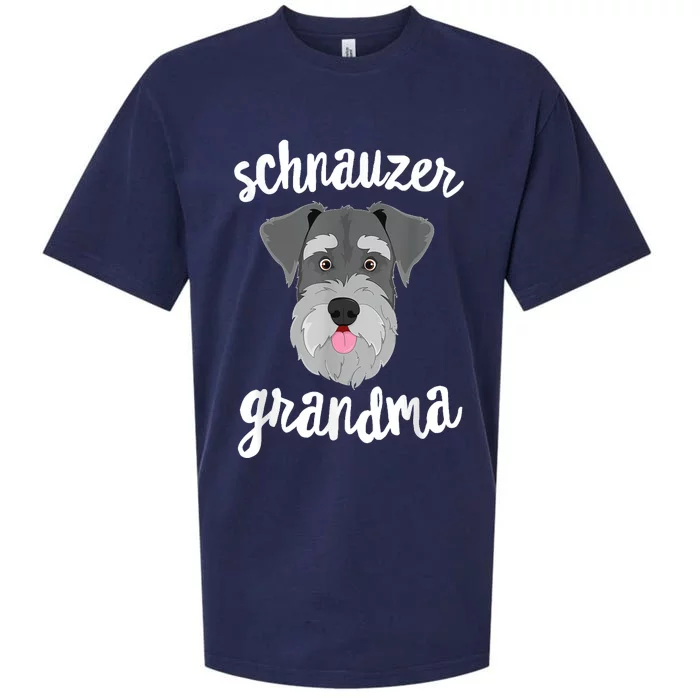 Schnauzer Grandma Pawma Dog Grandparents Grand Maw Sueded Cloud Jersey T-Shirt