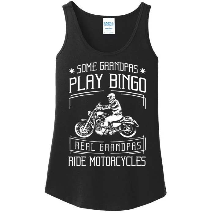 Some Grandpas Play Bingo Real Grandpas Ride Motorcycles Gift Ladies Essential Tank