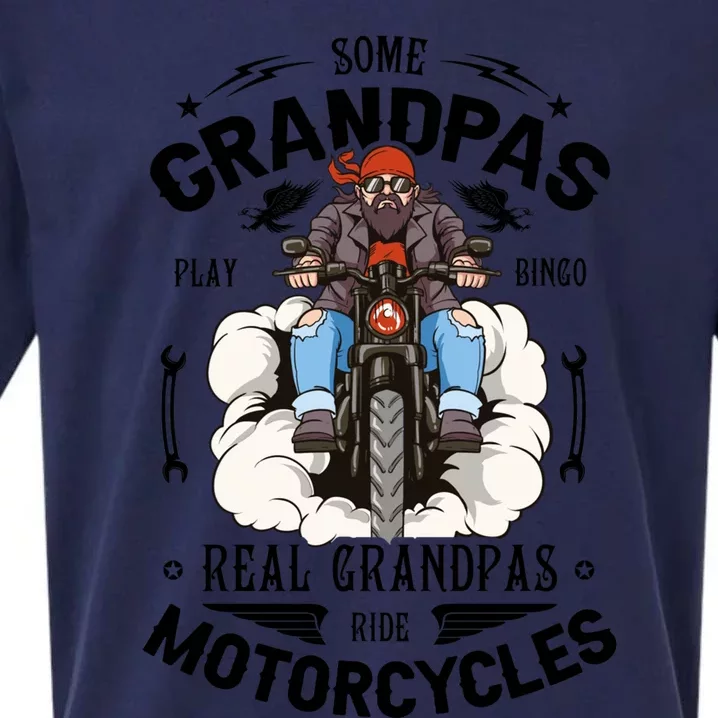 Some Grandpas Play Bingo Real Grandpas Ride Motorcycles Gift Sueded Cloud Jersey T-Shirt