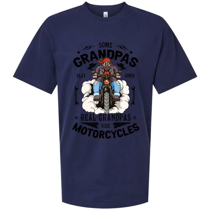 Some Grandpas Play Bingo Real Grandpas Ride Motorcycles Gift Sueded Cloud Jersey T-Shirt