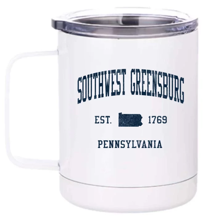 Southwest Greensburg Pa Vintage Athletic Sports Jsn1 Gift Front & Back 12oz Stainless Steel Tumbler Cup