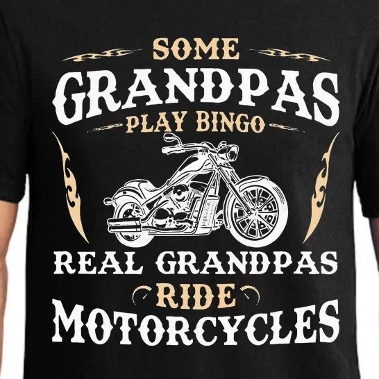 Some Grandpas Play Bingo Real Grandpas Ride Motorcycles Pajama Set