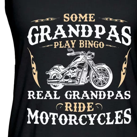 Some Grandpas Play Bingo Real Grandpas Ride Motorcycles Ladies Essential Flowy Tank