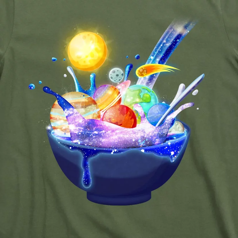 Space Galaxy Planets Cereal Bowl T-Shirt