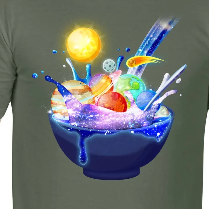 Space Galaxy Planets Cereal Bowl Comfort Colors T-Shirt