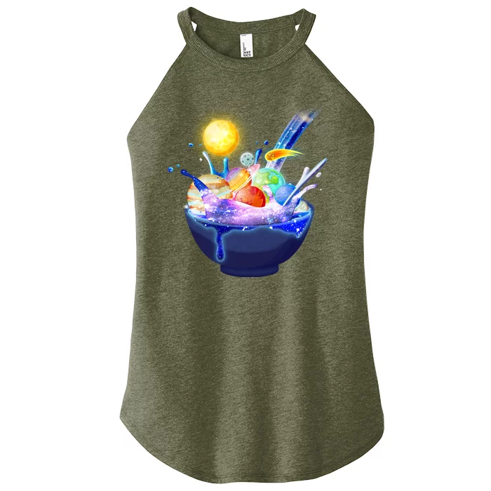 Space Galaxy Planets Cereal Bowl Women’s Perfect Tri Rocker Tank