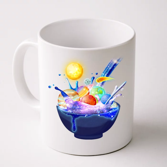 Space Galaxy Planets Cereal Bowl Front & Back Coffee Mug