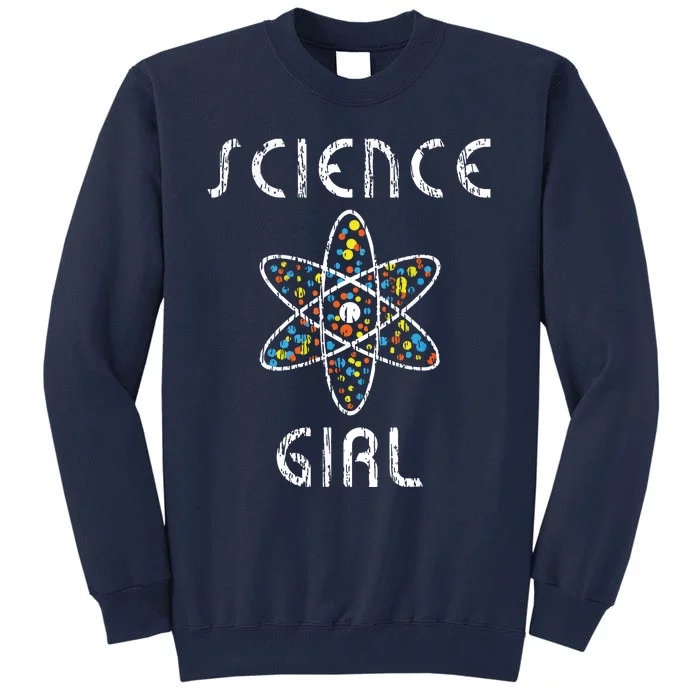 Science Girl Physics Chemists Teacher Student Gift Tall Sweatshirt