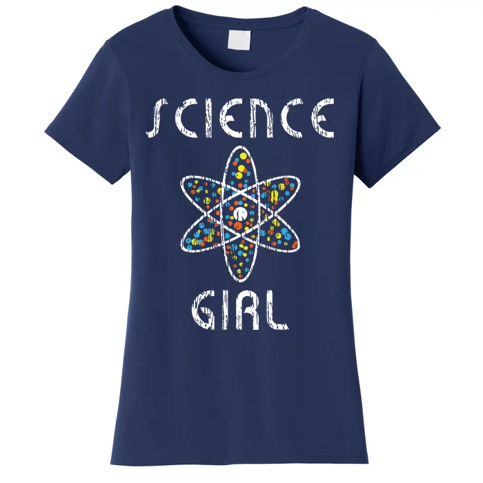 Science Girl Physics Chemists Teacher Student Gift Women's T-Shirt