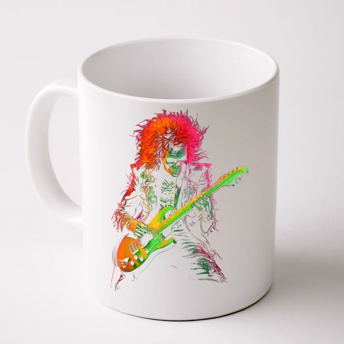 Skeleton Graphic Playing Guitar Rock Band Front & Back Coffee Mug