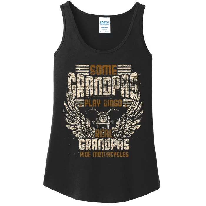 Some Grandpas Play Bingo Real Grandpas Ride Motorcycle Biker Ladies Essential Tank