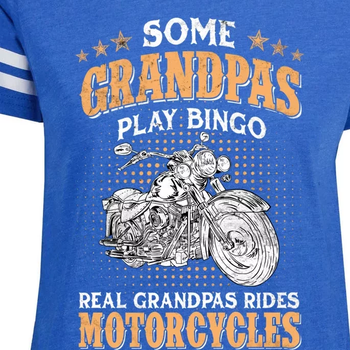 Some Grandpas Play Bingo Real Grandpas Ride Motorcycles Gift Enza Ladies Jersey Football T-Shirt