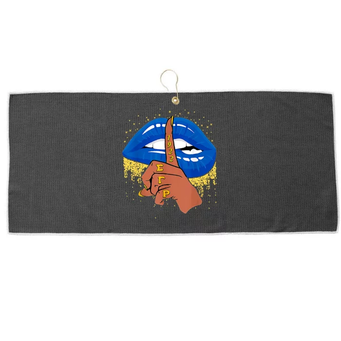 Sigma Gamma Rho 1922 African American Cool Lips Bite Gamma Large Microfiber Waffle Golf Towel