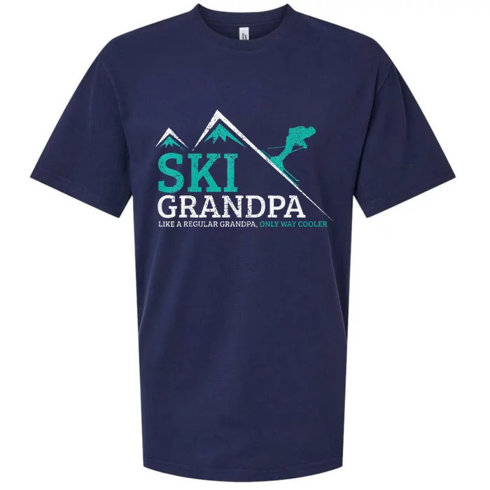 Ski Grandpa retro Saying Grandfather Skiing Skier Sueded Cloud Jersey T-Shirt