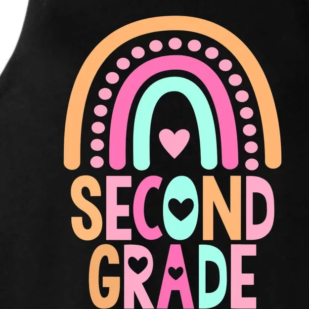 Second Grade Rainbow Girl Boy Teacher Cute 2nd Grade Squad Ladies Tri-Blend Wicking Tank