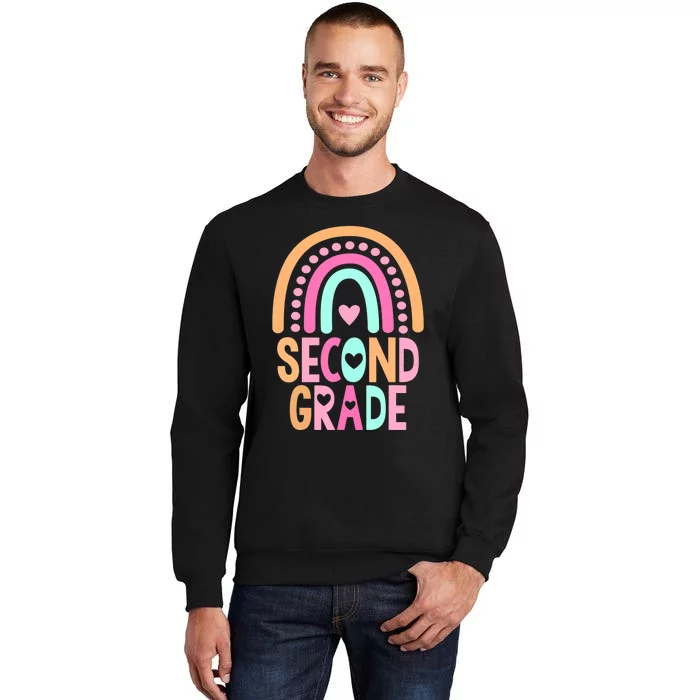 Second Grade Rainbow Girl Boy Teacher Cute 2nd Grade Squad Sweatshirt