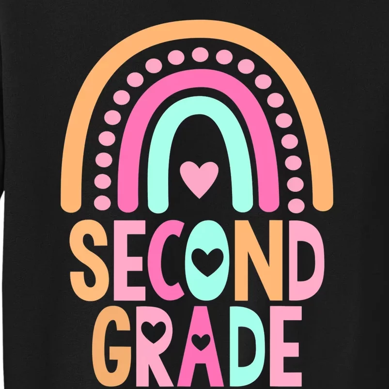 Second Grade Rainbow Girl Boy Teacher Cute 2nd Grade Squad Sweatshirt