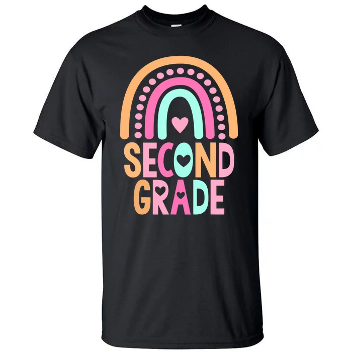 Second Grade Rainbow Girl Boy Teacher Cute 2nd Grade Squad Tall T-Shirt