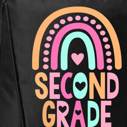 Second Grade Rainbow Girl Boy Teacher Cute 2nd Grade Squad City Backpack