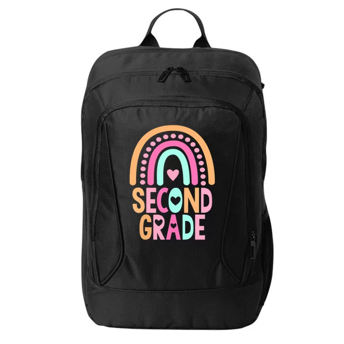 Second Grade Rainbow Girl Boy Teacher Cute 2nd Grade Squad City Backpack