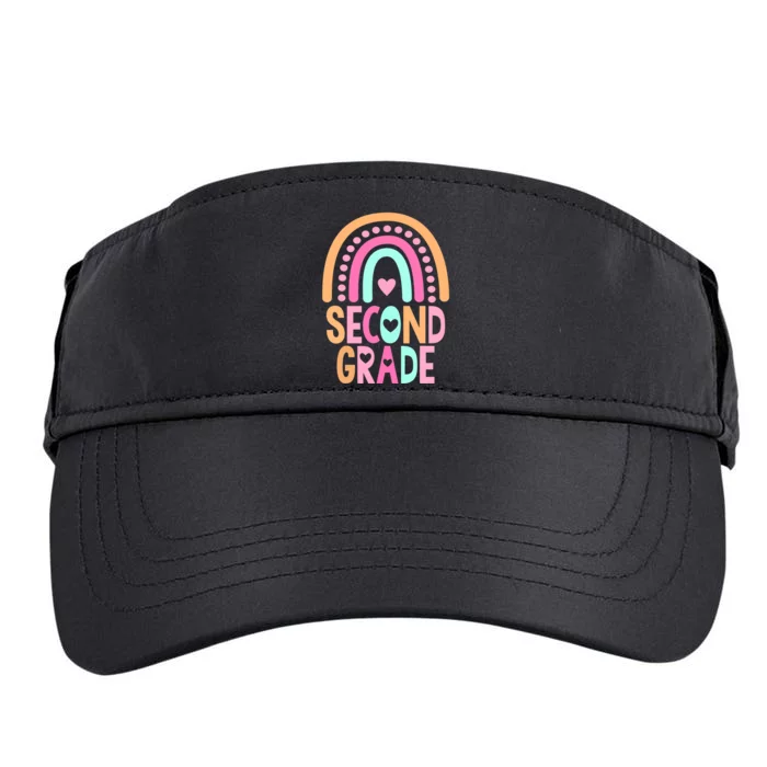 Second Grade Rainbow Girl Boy Teacher Cute 2nd Grade Squad Adult Drive Performance Visor