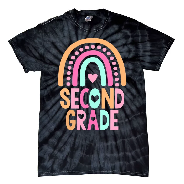 Second Grade Rainbow Girl Boy Teacher Cute 2nd Grade Squad Tie-Dye T-Shirt