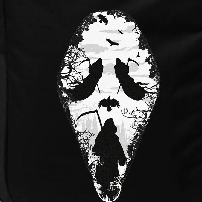 Scary Grim Reaper Halloween Scream Mask Horror Design Impact Tech Backpack