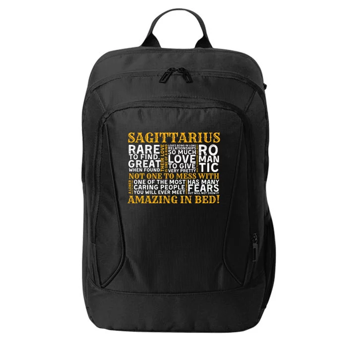 Sagittarius Gift Rare Characteristic Personality Trait Pun Gift City Backpack