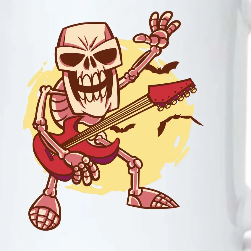 Skeleton Guitar Rock Black Color Changing Mug