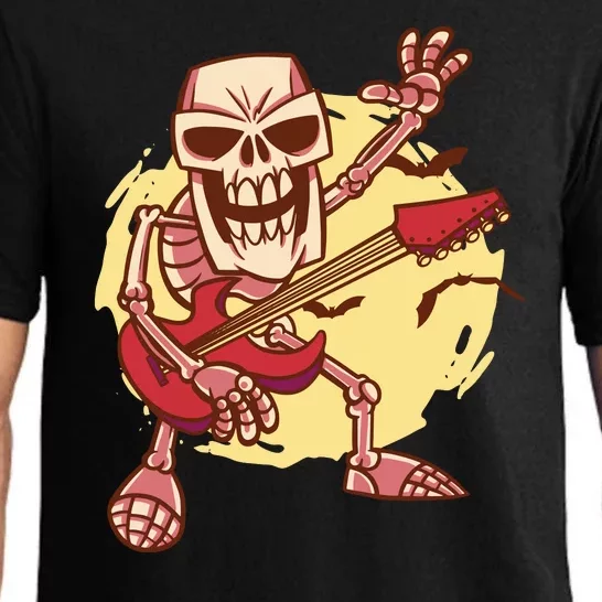 Skeleton Guitar Rock Pajama Set