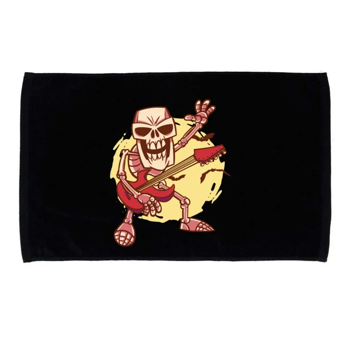 Skeleton Guitar Rock Microfiber Hand Towel