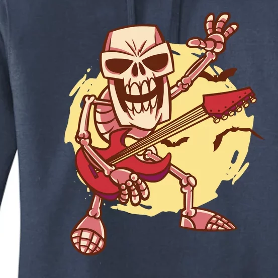 Skeleton Guitar Rock Women's Pullover Hoodie