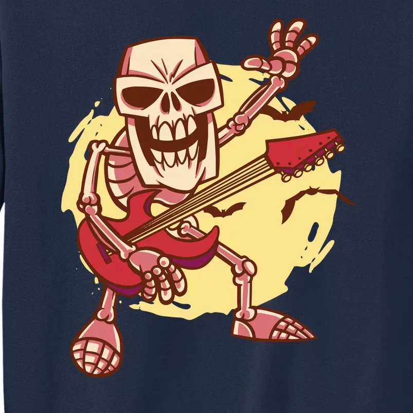 Skeleton Guitar Rock Tall Sweatshirt