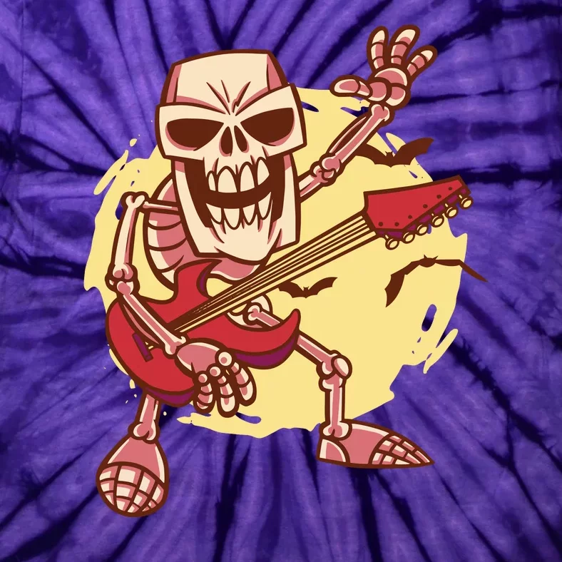 Skeleton Guitar Rock Tie-Dye T-Shirt