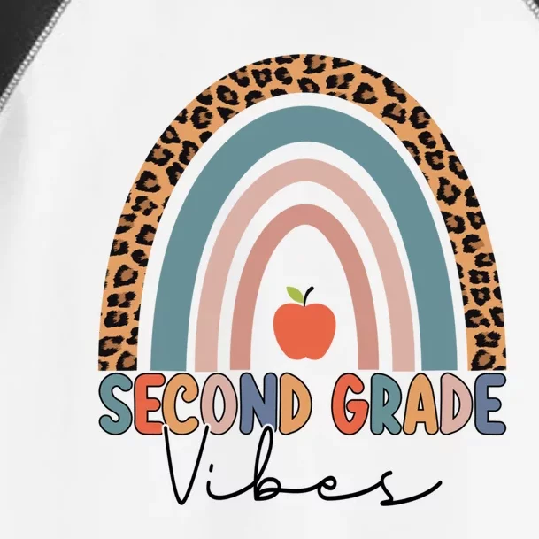 Second Grade Rainbow Leopard Teacher 2Nd Grade Vibes Gift Toddler Fine Jersey T-Shirt