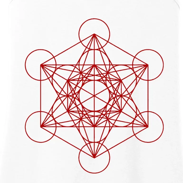 Sacred Geometry Red And Black Geometric Design Gothic Goth Ladies Essential Tank