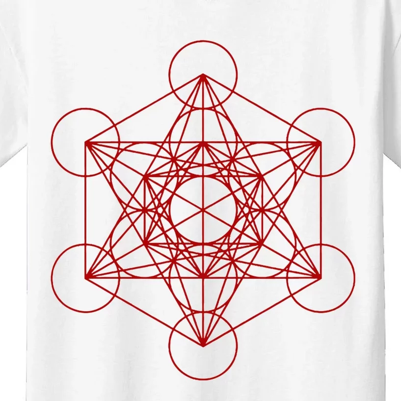 Sacred Geometry Red And Black Geometric Design Gothic Goth Kids T-Shirt