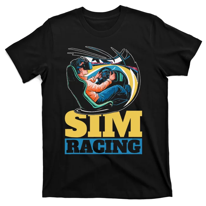 Simulation Gaming Race Car Racer Sim Racing T-Shirt