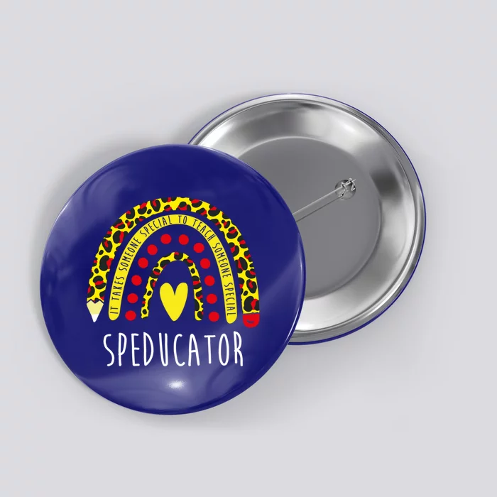 Speducator Gift Rainbow Sped Special Education Teacher Cool Gift Button