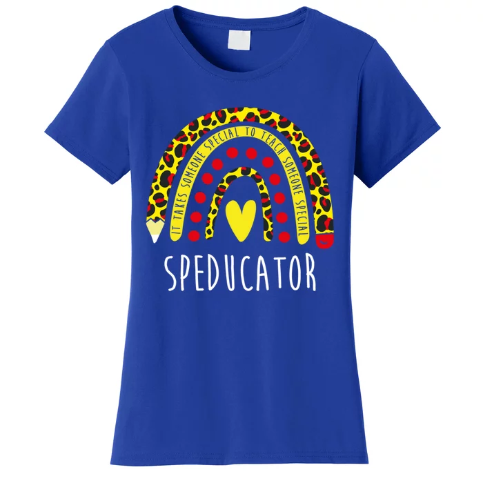 Speducator Gift Rainbow Sped Special Education Teacher Cool Gift Women's T-Shirt