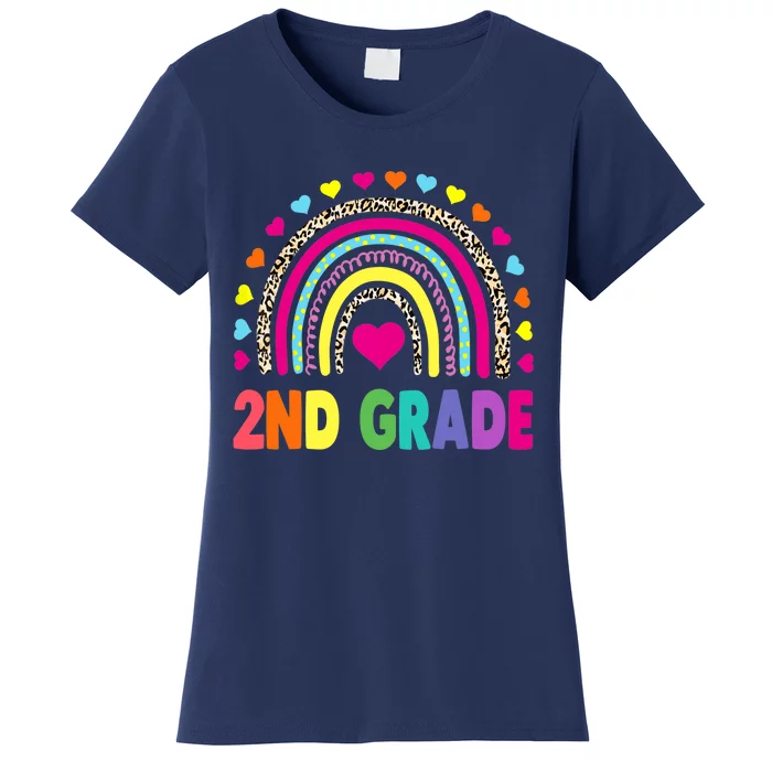 Second Grade Rainbow Girl Boy Teacher Team 2nd Grade Squad Women's T-Shirt