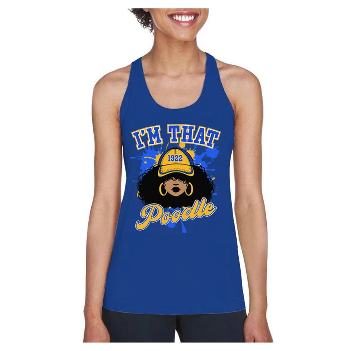 Sigma Gamma Rho Sorority IM That Poodle Rhoyal Girl Pride Women's Racerback Tank