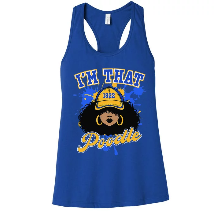 Sigma Gamma Rho Sorority IM That Poodle Rhoyal Girl Pride Women's Racerback Tank