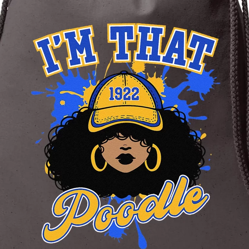 Sigma Gamma Rho Sorority IM That Poodle Rhoyal Girl Pride Drawstring Bag