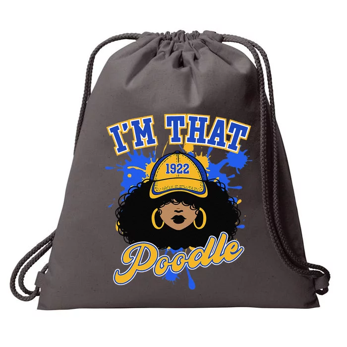 Sigma Gamma Rho Sorority IM That Poodle Rhoyal Girl Pride Drawstring Bag