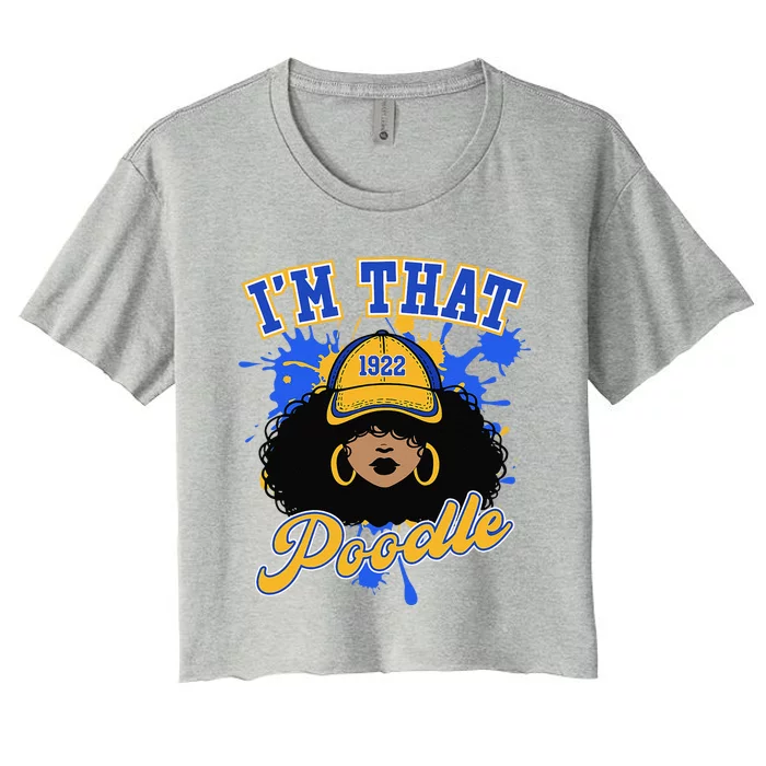 Sigma Gamma Rho Sorority IM That Poodle Rhoyal Girl Pride Women's Crop Top Tee